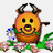 Pixelated cartoon bull mascot with horns and flowers next to handwritten text listing Taurus zodiac dates.