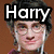 Pixelated image of a person with glasses and brown hair, split into four quadrants with text overlays reading 'Harry', 'Potter', 'Rules!', and an empty gray section.