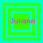 Four identical square frames with layered green and cyan borders display the name 'Juliann' in pink pixelated text across different animation states.