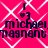 A static digital image with a bright pink background featuring a white crisscross pattern, displaying repeated text elements in dark blue pixelated font.