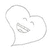 Four heart-shaped outlines with smiling faces, two with open mouths showing teeth, arranged in a on white background