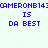 Pixelated blue text on a light checkered background repeats 'CAMERONB143 IS DA BEST' across two identical horizontal sections.