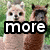 Animated sequence showing three llamas with overlaid text reading 'more', 'drama', and 'then a llama' in pixelated font.