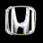Silver Honda logo with rounded rectangular frame, transitioning through multiple states including full frame, partial vertical slice, and simplified outline.