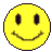 A 4x3 contact sheet of yellow smiley face icons showing sequential animation frames with varying facial features and expressions across sampled frames.