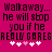 Pixelated text on magenta background with heart symbols, showing two identical side-by-side of text and hearts