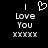 Pixelated black-and-white image with 'I Love You' text and a heart symbol, showing two states where the heart is either solid or outlined.