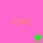 Four display the name 'Kelly' in orange pixelated text with a green star and pink star on different backgrounds