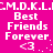 Pixelated pink background with repeated white text and symbols arranged in two vertical