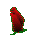 A red rose with green leaves transforms from a vertical bud to a fully bloomed flower