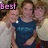 Four- of people in a group photo with changing pink text overlays: Best, Friends, 43333, Forever