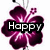 Purple hibiscus flowers with white outlines on a white background, overlaid with black text boxes containing white text.