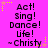 A static image with a bright pink background displays repeated text and star decorations in yellow and pink.