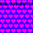 Static pixel art featuring a blue background with repeating pink heart patterns and black text reading "hine loves hine" across the top and bottom.