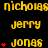 Yellow text on black background displays names with red heart symbols in a pattern, showing animation changes between frames
