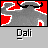 Pixelated gray figure with black mustache and sunglasses, each frame shows different colored background (red, green, yellow, blue, pink) beneath the figure.