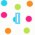 Pixelated icon with colorful circles, a blue vertical bar, pink heart-shaped arrow, and purple 'summer' text on white background.