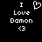 Pixelated white text and symbols on black background with one version showing a heart symbol above 'Love' and another without it.