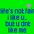 Green background with blue pixelated text repeating 'life's not fair i like u.. butu dnt like me' and pink heart/particle effects.