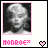 nine pixelated black-and-white images showing a woman with curly blonde hair, each labeled 'MONROE' in pink text below and some with small pink hearts