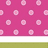 Pink polka-dot background with turquoise text reading BROOKE and a white horizontal stripe above a green strip.