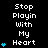 Animated contact sheet of a 48x48 pixel buddy icon showing sequential heart count changes with text "Stop Playin With My Heart" on black background.