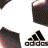 A static image featuring a white soccer ball with black Adidas logo, pink text reading 'ALL DAY I DREAM ABOUT SPORTS', and mirrored/rotated text variations.