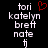 A black background displays white pixelated text listing names with a red heart symbol above the top name in one view, and no heart in another.