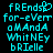 Pixelated cyan text on black background with a heart symbol replacing the 's' in 'fREnds', showing two variations of the same design.