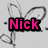 A static image with pink text and black outlines over a gray background featuring faint sketchy line art of bunny ears.