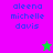 Pixelated text 'aleena michelle davis' on two colored backgrounds with a star icon changing color.