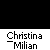 Pixelated icon of a woman with brown hair in a black top, displayed across multiple text variations and animation states on a gray background.