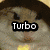 A four- shows a hamster in different poses with text overlays: 'Turbo' on top-left, 'Mochi!!' on bottom-left, and two other showing the hamster eating or holding food