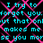 Cyan text repeats 'I try to forget you. but that only makes me miss you more' over a black background with pink lines