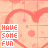 Static image with repeating red heart shapes on a light peach background, each containing white text reading "HAVE SOME FUN" in pixelated font.