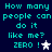 Pixelated cyan text on dark blue background reads "How many people can do it like me? ZERO!" with a white star and gray star icon.