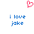 A static pixel art image with a red heart symbol above two identical blue text phrases on white background.