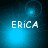 Four- of blue-toned pixelated images with 'ERiCA' text, each showing a different arrangement of light blue circular elements against dark backgrounds