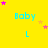 Yellow background with cyan 'Baby' text and blue 'L' letters, surrounded by pink and orange stars in various positions.