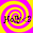 Four identical display a yellow and pink spiral background with black text reading "HoTV<3" in the center of each