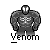 A 4x3 contact sheet of pixelated Venom character frames with red checkmark and X animations on a gray background.