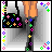Pixel art contact sheet of a blonde woman in various poses with Louis Vuitton branding, colorful plus signs bordering each frame, and text "LOUIS VUITTON BABE" across multiple frames.