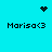 Pixelated cyan background with four identical text labels and two distinct animated symbols above them.