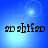 Blue background with four identical showing pixelated text and light effects