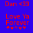 Red pixelated text and symbols on a solid blue background with two identical side-by-side layouts.