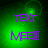 Green background with purple text 'TEXT' above 'MEE!!!' in four showing animation changes