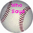 Three baseballs with pink text reading 'Who Says Girls Can't Play Baseball' arranged in a