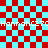 Red and cyan checkered background with repeated white text 'HannahC27' overlaid on two -like patterns