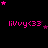 Pixelated pink text and stars on black background with gray corner element, animated star movement across frames.