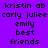 Purple background with black text arranged in a pattern, featuring repeated names and phrases across multiple